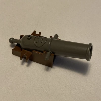 Винтажный серый канон LEGO с коричневым основанием 2527 — пиратский корабль Canon - Изображение 1 из 4
