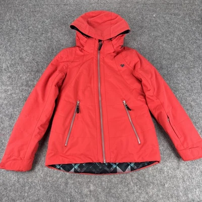 Chaqueta Obermeyer Mujer Adolescente Grande Roja Con Capucha Esquí Nieve Abrigo Poliéster Invierno Foto 1 de 4