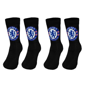 CHELSEA FC  Kids Football Soccer Dress Socks Size 4 - 6   Licensed  2 pairs New - Picture 1 of 2