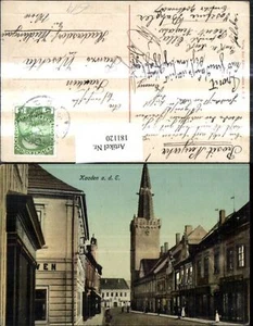 181120,Aussig Usti nad Labem Kaaden Kadan a. d. Eger Straßenansicht Kirchenturm - Picture 1 of 1