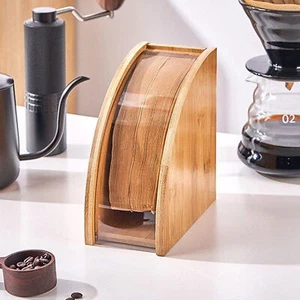 Wooden Coffee Filter Holders Filter Paper Stand Container Stand Portable Rack - Picture 1 of 9