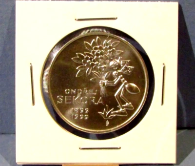 1999 Czech 200 Korun Silver BU Coin - Ondrej Sekora Ferda Mravenec Cartoonist - Image 1 of 2