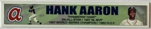 HANK AARON  ATLANTA BRAVES  FULL COLOR NAME PLATE - Picture 1 of 1