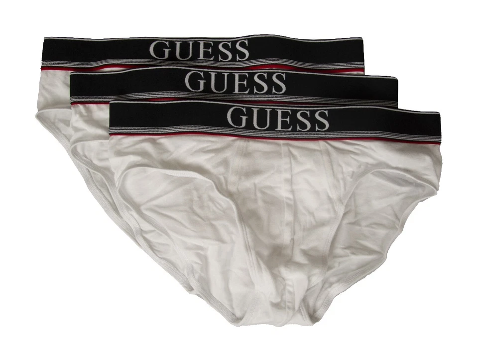 SG Slip uomo GUESS confezione 3 pezzi elastico a vista mutanda tripack cotone el - Immagine 1 di 1