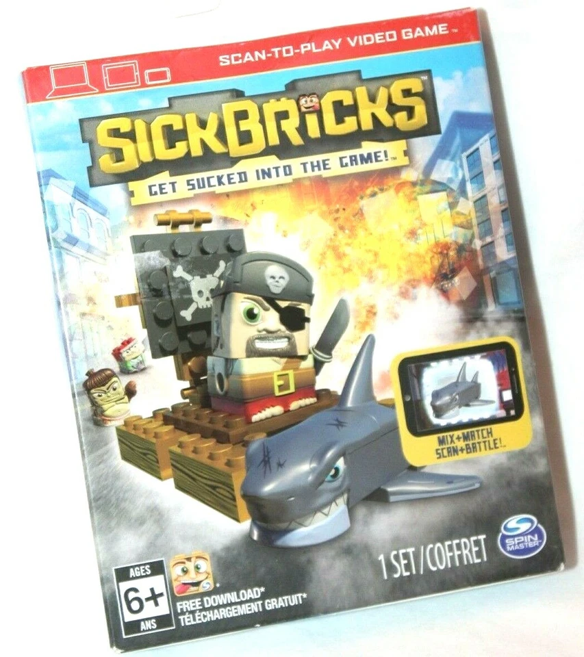 Spin Master SickBricks Captain Blockbeard vs. Greatbite Shark  Foto 1 de 1