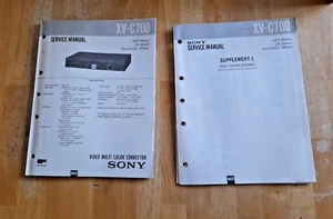 Corrector de video multicolor Sony XV-C700 de colección manual de servicio modelo UK AUS - Imagen 1 de 11
