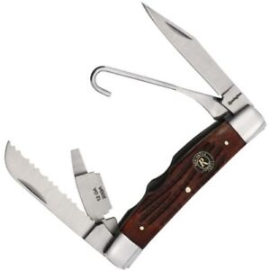Remington Backwoods Congress Pocket Knife Carbon Steel Blades Jigged Bone Handle