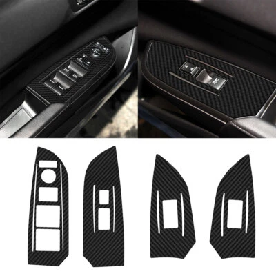 Cubierta de control de puerta interior de fibra de carbono 4 piezas para Acura ILX 2016-2022 Foto 1 de 4