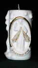  Divine Mercy Alabaster Votive Tea Light Candle Holder 4'H