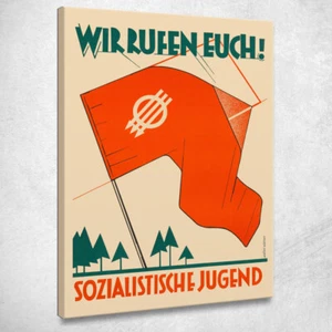 Vi Chiamiamo Gioventù Socialista Karl Wiener, kwn775 quadro stampato su tela - Imagen 1 de 4