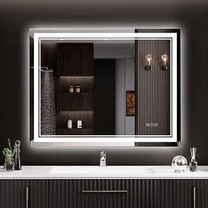 LED Bathroom Mirror Front Light and Backlit Vanity Mirror Anti-Fog Wall Mounted - Picture 1 of 24