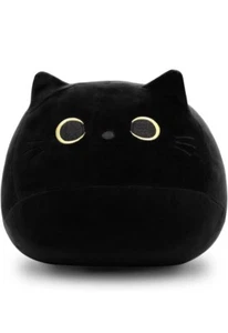 8.3” Kawaii Black Cat Plush Pillow Doll - Soft Toy for Kids, Anime Cat Plushies - Picture 1 of 2