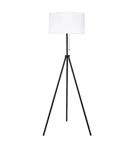 Obright Tripod Floor Lamp Adjustable In Height 100% Metal Body With Linen Drum - Picture 1 of 6