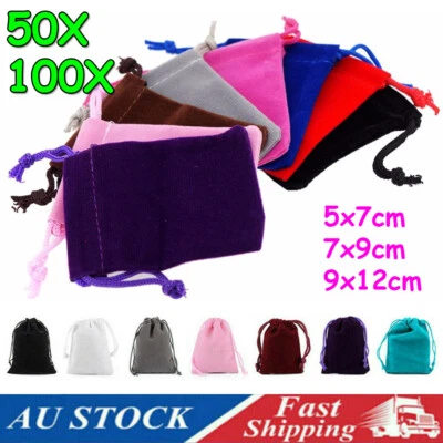 Small Velvet Cloth Drawstring Bags Jewelry Ring Pouch Gift Bag Earring Favor Bag - image 1 of 4