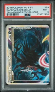 Pokemon Darkrai & Cresselia Legend 99/102 - HG&SS Triumphant - PSA 9 - Picture 1 of 2