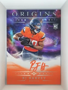 Tarjeta Panini Origins RJ Harvey RC 2025 novato automática 32/75 color naranja ¡Coincidencia! - Imagen 1 de 12