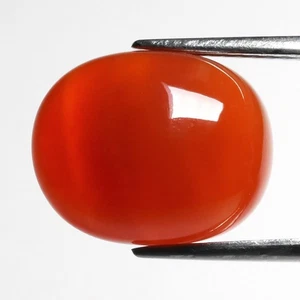 💎 6,68ct 13,5x10,8mm Oval Cabochon Natur Orange Achat - Afrika Edelstein - Bild 1 von 4