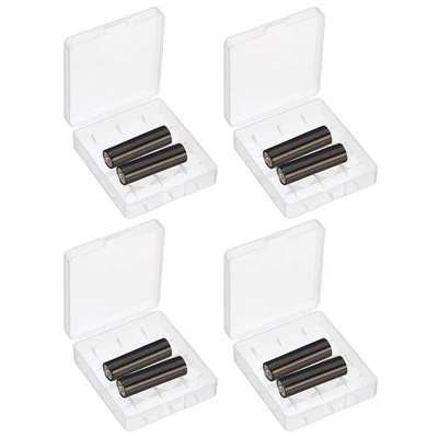 Caja de almacenamiento organizadora de baterías, 4 x 18650 baterías estuche transparente soporte 4 piezas Foto 1 de 4