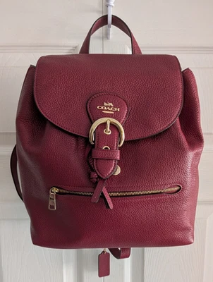 Coach C5648 Kleo бордовый шагреневой кожи трансформируемый рюкзак слинга сумка б/у в отличном состоянии - Изображение 1 из 4