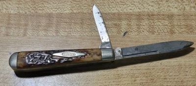 CUCHILLO DE BOLSILLO DE 2 HOJAS ESTUCHE DE COLECCIÓN MANGO DE MADERA HOJA DE 2" HOJA DE 1 1/2" Foto 1 de 4