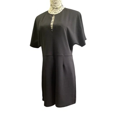 Mameluco Zara Negro Shortall Talla Grande Corbata en la Espalda Elegante Una Pieza Negro  Foto 1 de 4