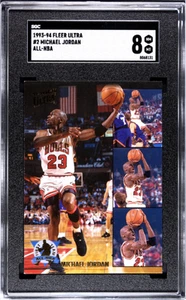 1993-94 Fleer Ultra All-Nba #2 Michael Jordan SGC 8 - Picture 1 of 2