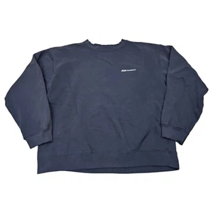 VTG Reebok Sweatshirt Mens L/XL Blue Pullover Crew Neck 90s Grunge Distressed - Picture 1 of 12
