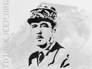 POCHOIR STENCIL MARQUAGE DE GAULLE 1 14CM . jeep willys dodge - Picture 1 of 1