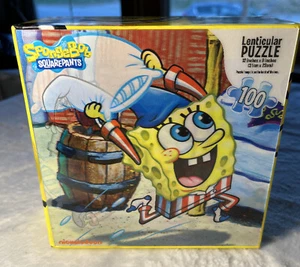 New In Box Nickelodeon SpongeBob Lenticular Puzzle 100 Pieces 3D Effect - Picture 1 of 4
