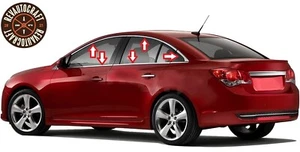 Borde de marco de ventana cromado Chevrolet Cruze - acero inoxidable - 12 piezas - Imagen 1 de 3