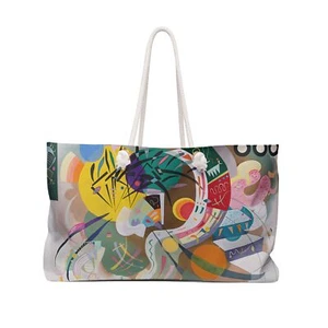 Borsa weekend Wassily Kandinsky curva dominante Bauhaus stampa fine arte astratta stampa fine settimana - Foto 1 di 6
