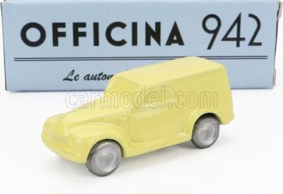 MODELLINO STATICO OFFICINA 942 FIAT 500C VAN FURGONE 1949 GIALLO SCALA 1/76 - Immagine 1 di 4