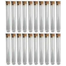 Test Tubes Round Base Without Marking with Cork Lid, Borosilicate ( Pack of 20 )