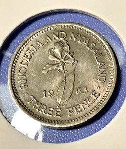 Rhodesia and Nyasaland 1963 3 pence - Combined Shipping see desc - Picture 1 of 2
