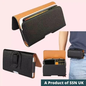 Universal PU Leather SmartPhone Belt Pouch Mobile Clip Hip Loop Case All Samsung - Picture 1 of 4