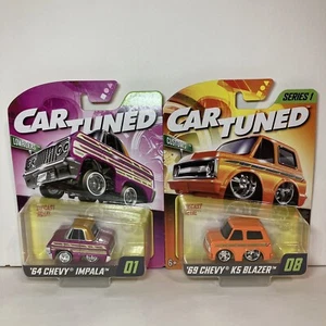 2024 Car Tuned '64 Chevy Impala #01 & ‘69 Chevy K5 Blazer #08 Series 1 Lot Of 2 - Picture 1 of 13