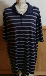 Callaway Polo SS Golf Shirt Mens Sz XL Opti-Dri Black Striped SS At Leisure GUC - Picture 1 of 8