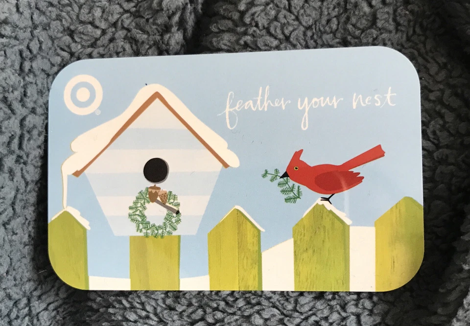 TARGET 2006 TARJETA DE REGALO PLUMA TU NIDO ROJO CARDENAL SIN VALOR RARA Foto 1 de 1