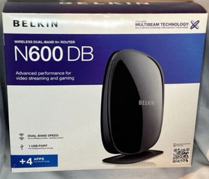 Belkin N600 DB Wi-Fi Dual Band N+ Wireless Router 300 Mbps - Picture 1 of 7