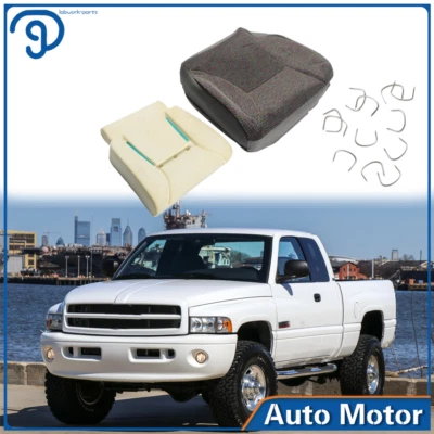 For 1998-2002 Dodge Ram 2500 3500 Driver Side Bottom Seat Cover+Foam Cushion Foto 1 de 4