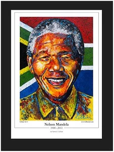 Nelson Mandela Art Print By Killian Ltd Edition Of 100  A % Going to Foundation - Picture 1 of 2