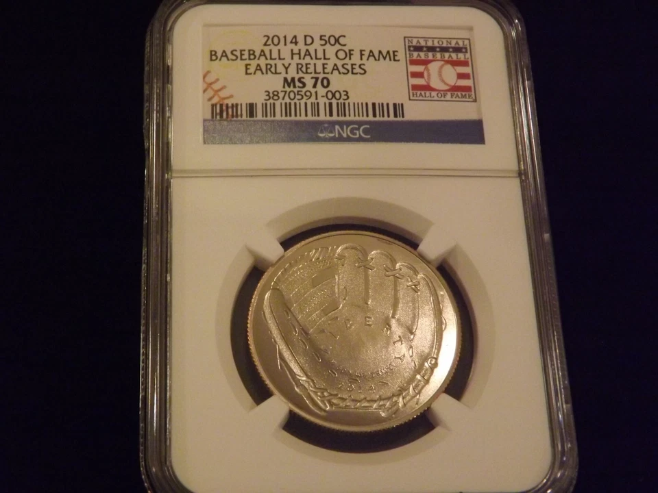 2014-D   50c  Baseball Hall Of Fame   Early Releases      NGC  MS 70 - Image 1 of 2