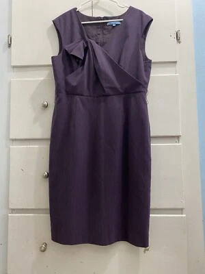 Antonio Melani Twist Neckline Purple Elegant Dress Women’s Size 14 - Image 1 of 4