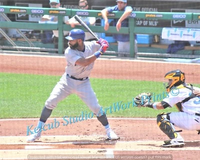 Original Jason Heyward Chicago Cubs Game Pic Var Size PhotoArt 2016 World Series - Image 1 of 4