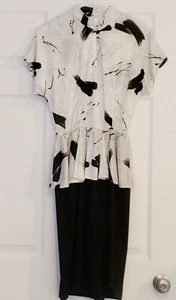Vintage Sally Petite Black and White Dress Size 13 - Bild 1 von 12