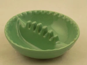 Vintage MCM teal blue-green circular ceramic ashtray--glazed--stamped Denver - Picture 1 of 6