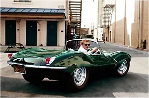 Póster Steve McQueen en su Jaguar 24x36 nuevo - Imagen 1 de 1