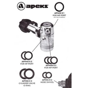 SF-1 TopDeal: Apeks Atemregler Regulator O-Ring Kit mit 10 O-Ringen in 5 Größen - Bild 1 von 1