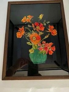 Jarrón con flores estampado de papel aluminio de colección - Imagen 1 de 3