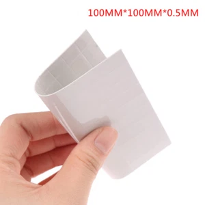 100x 10mm*10mm*0.5mm GPU CPU Heatsink Cooling Conductive Silicone Thermal Pa_Y2 - Afbeelding 1 van 10